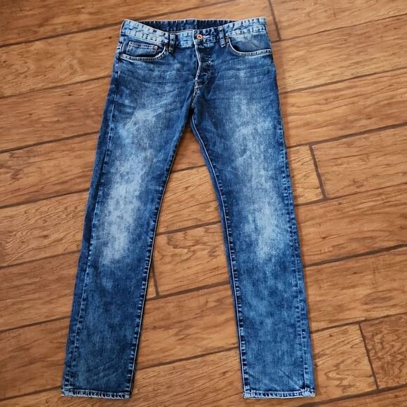 &Denim Slim low waist womens 32/32 blue denim jeans - Picture 1 of 7